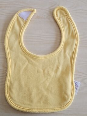 BabiesRUs Yellow Cotton Bib with Snap Closure